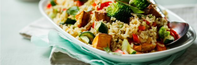 Wild rice and sweet potato salad