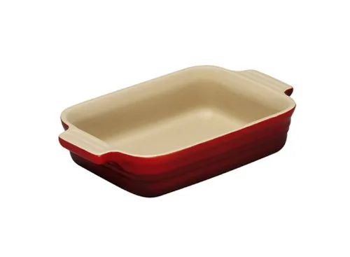 Le Creuset Stoneware Shallow Rectangular Dish, 18 cm - Cerise