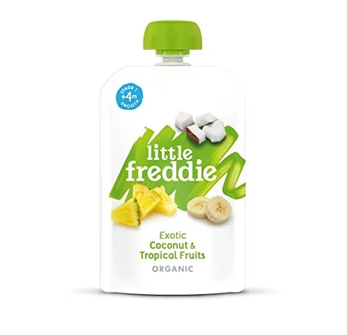 Little Freddie Organic Food for Babies - Coconut & Tropical Fruits Pouch (Pack of 6)