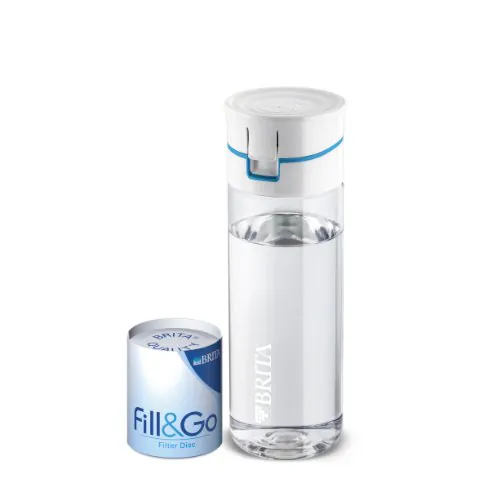 BRITA Fill&Go Water Filter Bottle including 4 Filter Discs - Blue