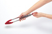 Colourworks-Silicone-Food-Tongs-with-Soft-Grip-30-cm-Red-0-1