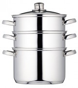 Kitchen-Craft-22-cm-Clearview-Stainless-Steel-3-Tier-Steamer-0