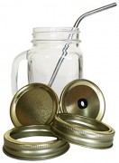 Ready-to-Go-DELUXE-KILNER-STYLE-LIDS-ALABAMA-or-Clear-Glaass-Eco-Mason-Jars-Mugs-with-Handle-Drinking-Stainless-Steel-Straws-Smoothies-Green-Juicing-Juices-0