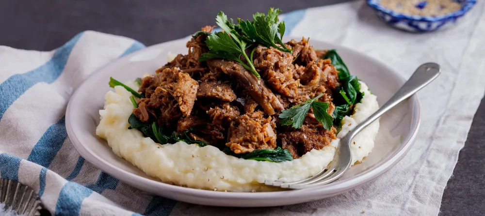 Pulled Pork with Cauliflower Mash