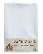 2-x-Baby-PramCrib-Moses-Basket-White-Flat-Sheet-100-Luxury-Brushed-Cotton-0