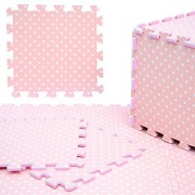 Interlocking-EVA-Foam-Mats-Puzzle-Mat-for-Kids-Play-Area-Puzzle-Playmat-Play-Rug-for-children-Pink-with-Polka-Dots-0-0