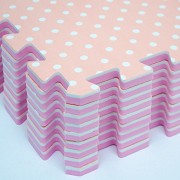 Interlocking-EVA-Foam-Mats-Puzzle-Mat-for-Kids-Play-Area-Puzzle-Playmat-Play-Rug-for-children-Pink-with-Polka-Dots-0-3